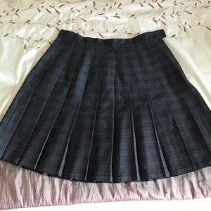 NEW Women's Casual High Waist Plaid A Line Pleated Skirt